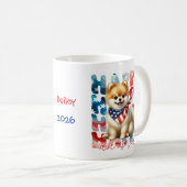 Mug Personalized Happy 4th of July Pomeranian  (Devant droit)