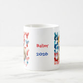 Mug Personalized Happy 4th of July Pomeranian  (Centre)