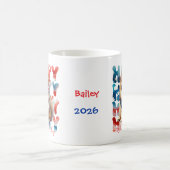 Mug Personalized Happy 4th of July Pomeranian  (Centre)