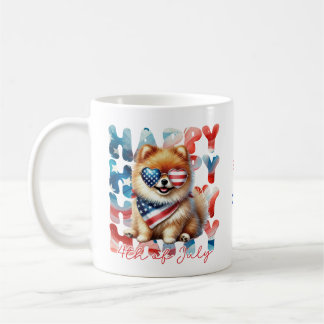 Mug Personalized Happy 4th of July Pomeranian 