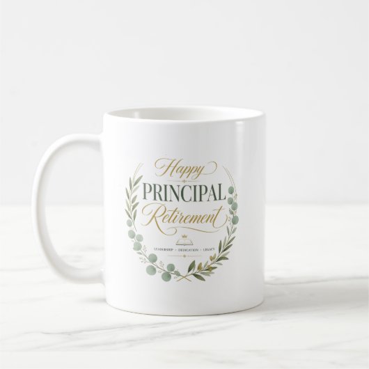 Mug Personalized Happy Principal Retirement Gift (Gauche)