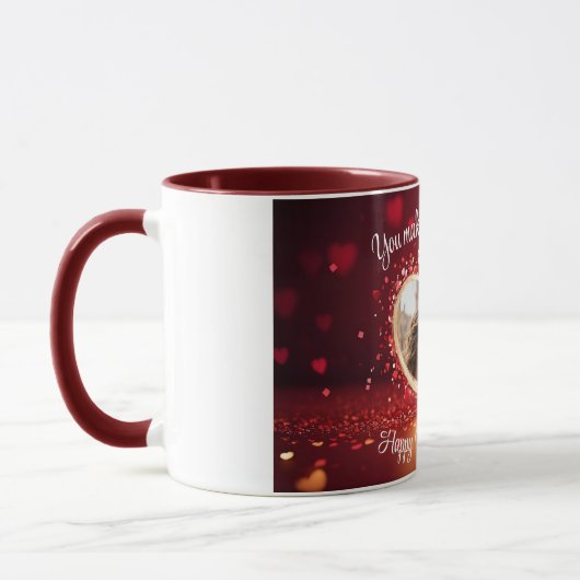 Mug Personalized Heart Photo Frame (Gauche)