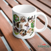 Mug Personalized Hexagon Pet Photo Collage Dog & Cat L