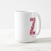 Mug Personalized Initial | Floral Letter Z Monogram  (Devant droit)