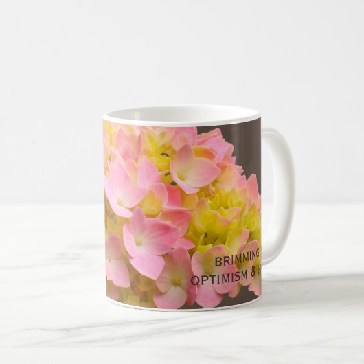 Mug Personalized Inspirational Spring Hydrangea Flower (Devant droit)