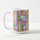 Mug Personalized Iridescent Glass Custom Name Modern (Gauche)