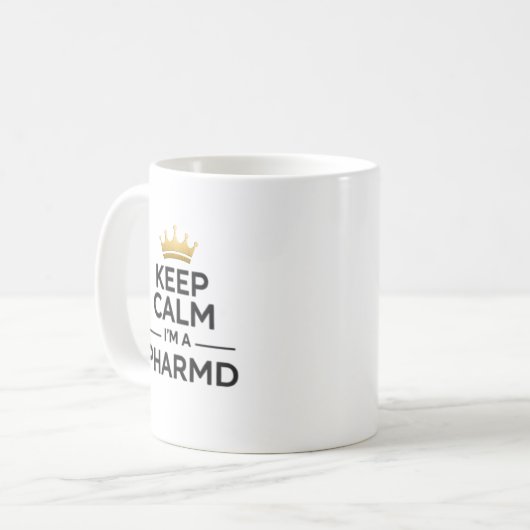 Mug Personalized Keep Calm I’m a PharmD (Devant gauche)