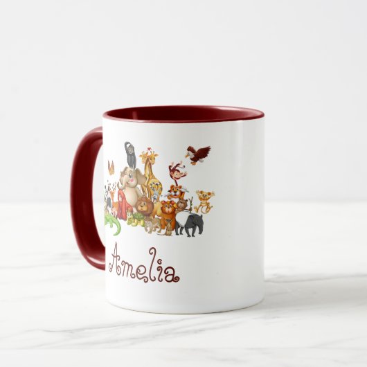 Mug Personalized Kid's animals  (Devant gauche)