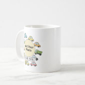 Mug Personalized Little Driver Cars Trucks Photo (Devant gauche)