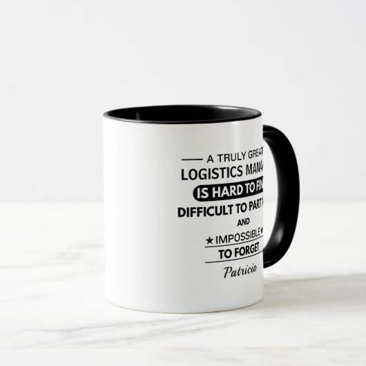 Mug Personalized Logistics Manager Appreciation (Devant droit)