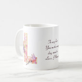 Mug Personalized Love Message Heart Pattern Initial (Devant gauche)