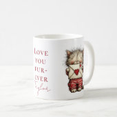Mug Personalized “Love You Fur-Ever” Cute Cat Valentin (Devant droit)