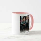 Mug Personalized Love You GLAMMA Grandma Photo Simple (Devant droit)