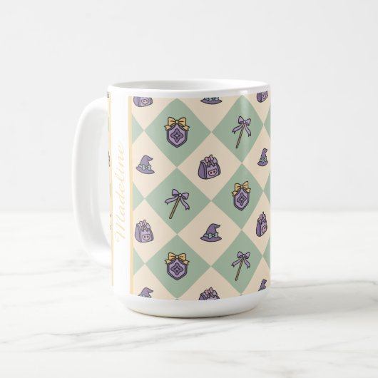 Mug Personalized Magic Academy Wizard School Green (Devant gauche)
