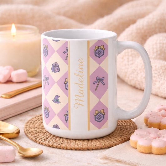 Mug Personalized Magic Academy Wizard School Pink