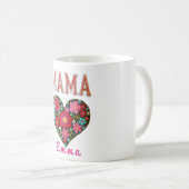 Mug Personalized Mama Heart Floral Custom Gift (Devant droit)