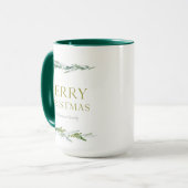 Mug Personalized Merry Christmas Greenery (Devant gauche)