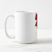 Mug Personalized Merry Christmas | Red Plaid Bow (Gauche)