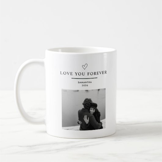 Mug "Personalized Merry Christmas with Photo & Name (Gauche)