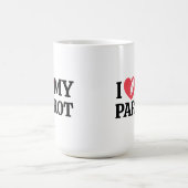 Mug Personalized Minimal White Parrot Love Quote (Centre)