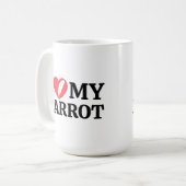 Mug Personalized Minimal White Parrot Love Quote (Devant gauche)