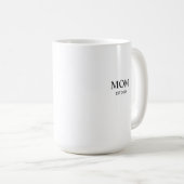 Mug Personalized Minimalist Year Established Mom (Devant droit)