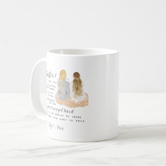 Mug Personalized Modern Bff Friendship Gift (Devant gauche)