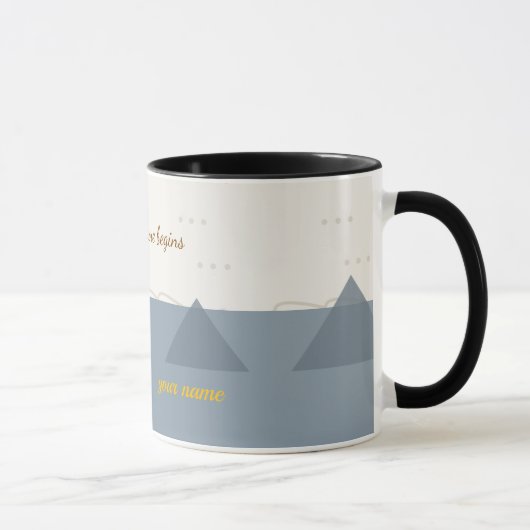 Mug Personalized Modern Mountain Adventure Two-Tone Co (Droite)