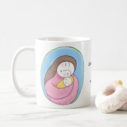 Mug Personalized Mom and Baby Mothers Day gift  (Avec donut)