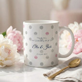 Mug Personalized Monogram Wedding Favors – Pink & Grey