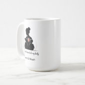 Mug Personalized Motherhood Silhouette–Custom Mom Gift (Devant gauche)