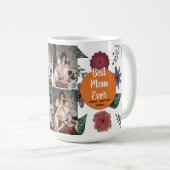 Mug Personalized mothers Day,photo collage floral gift (Devant droit)