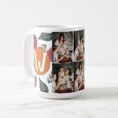 Mug Personalized mothers Day,photo collage floral gift (Devant gauche)