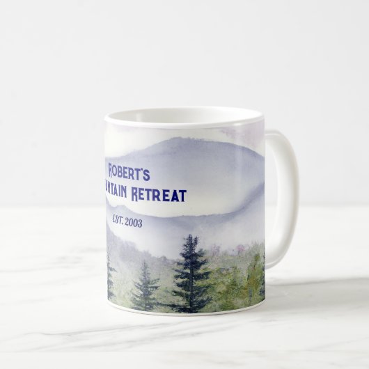 Mug Personalized Mountain Themed (Devant droit)