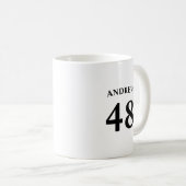 Mug Personalized name and Jersey number  (Devant droit)