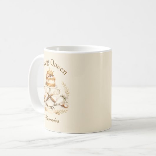 Mug Personalized Name Baking Queen (Devant gauche)