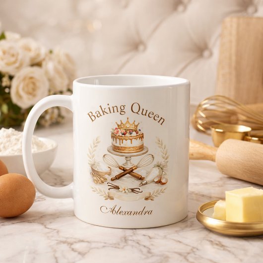 Mug Personalized Name Baking Queen