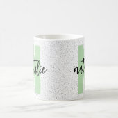 Mug Personalized Name - Black Polka Dots Design (Centre)