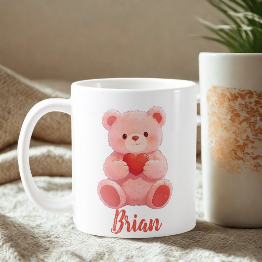 Mug Personalized Name Cute Teddy Bear 