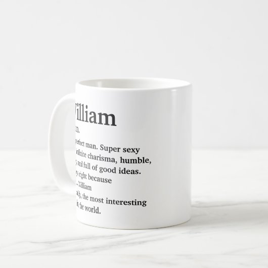 Mug Personalized Name Definition (Devant gauche)