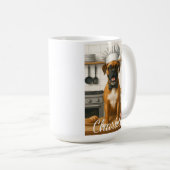 Mug Personalized Name Funny Boxer Dog Loving Chef (Devant droit)