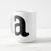 Mug Personalized Name Initial Stylish Modern Minimal  (Devant gauche)