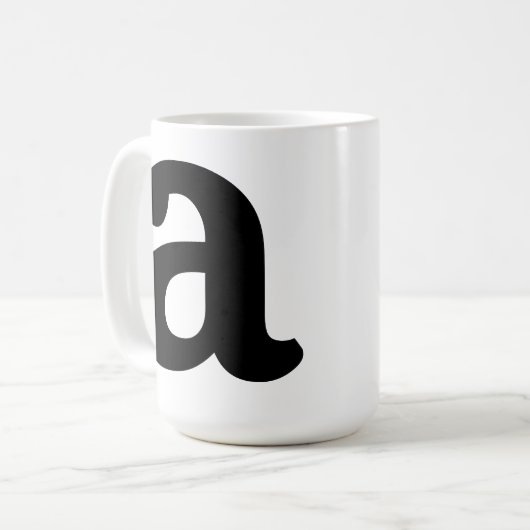 Mug Personalized Name Initial Stylish Modern Minimal  (Devant gauche)