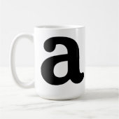 Mug Personalized Name Initial Stylish Modern Minimal  (Gauche)