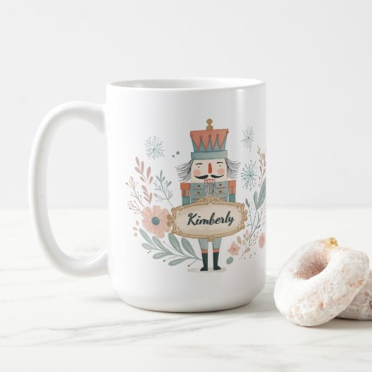 Mug Personalized Name Nutcracker Christmas (Avec donut)