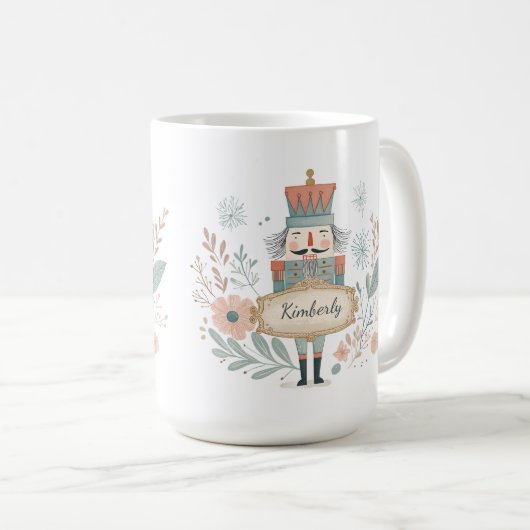 Mug Personalized Name Nutcracker Christmas (Devant droit)