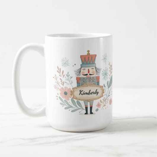 Mug Personalized Name Nutcracker Christmas (Gauche)