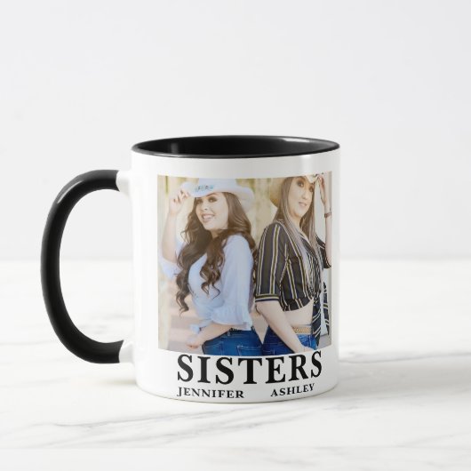 Mug Personalized Name Photo Sister  (Gauche)