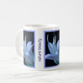 Mug Personalized Nature Beauty Hosta Flower in Blue (Devant gauche)