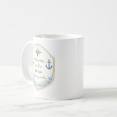 Mug Personalized Nautical Honeymoon Crest (Devant gauche)